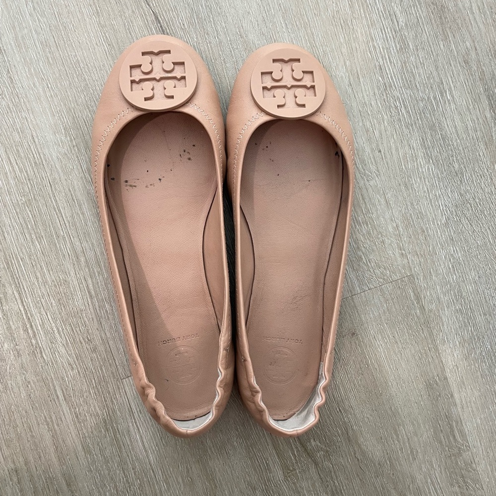 Tory Burch Women’s Pink Leather Ballet Flats